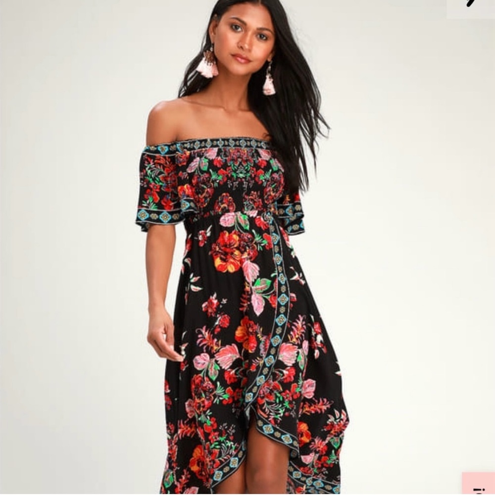 Lulu's floral print high-low maxi